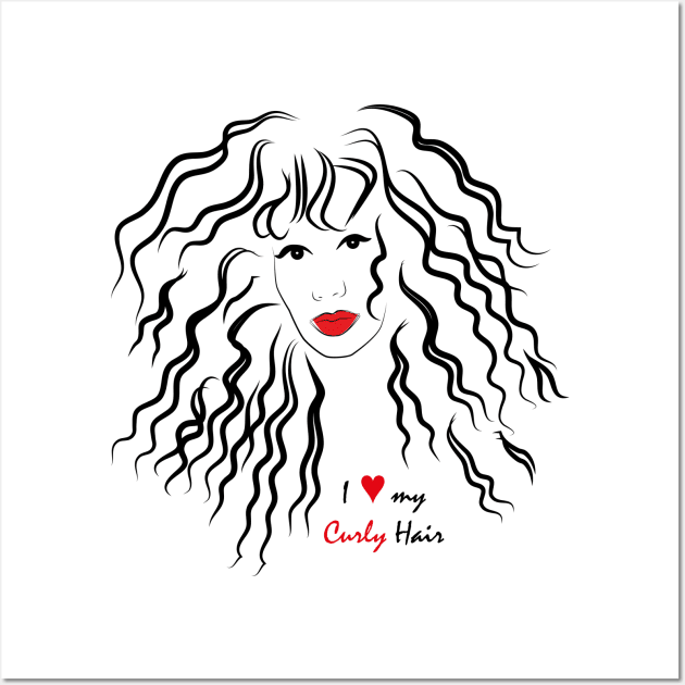 I love my curls - Curly girl Wall Art by SaraFuentesArt